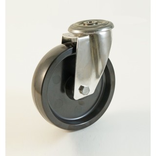 Roulette inox à trou central haute température,  Roue en résine phénolique, (série HI200/FS)