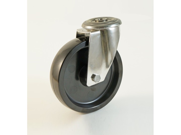 Roulette inox à trou central haute température,  Roue en résine phénolique, (série HI200/FS)