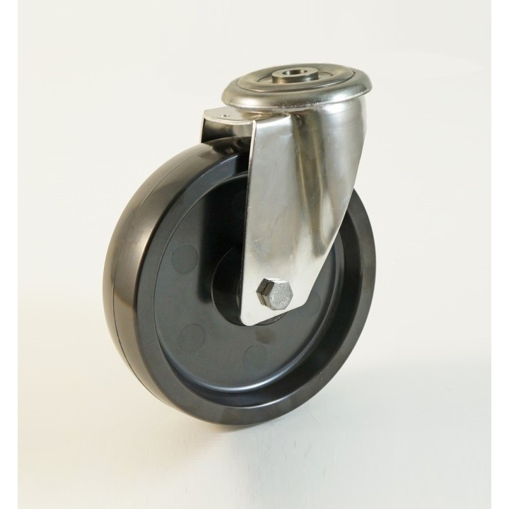 Roulette inox à trou central haute température,  Roue en résine phénolique, (série HI200/FS)