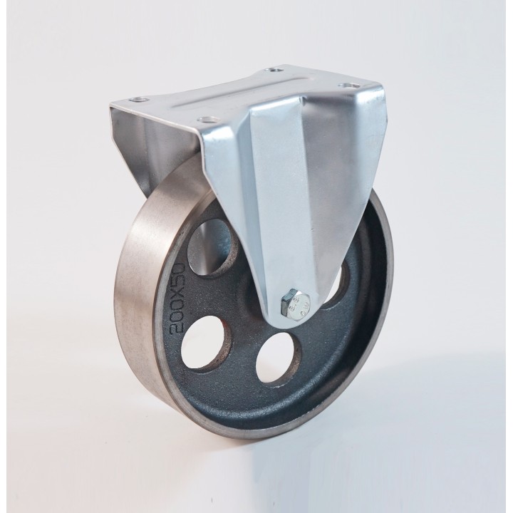 Roulette à platine haute température, Roue en fonte, jante perforée, (série H22/QE)