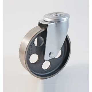 Roulette à trou central haute température, Roue en fonte, jante perforée, (série H222/QE)