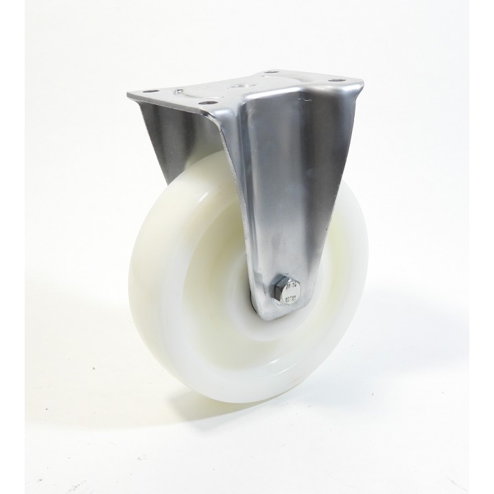 Roulette à platine renforcé, roue polyamide 6 blanc renforcé (série  60/PR)