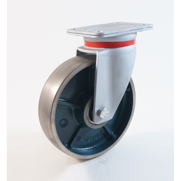 Roulette à platine renforcé, Roue en fonte, (série 60/Q)