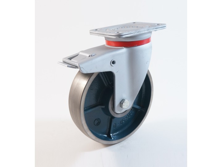Roulette à platine renforcé, Roue en fonte, (série 60/Q)
