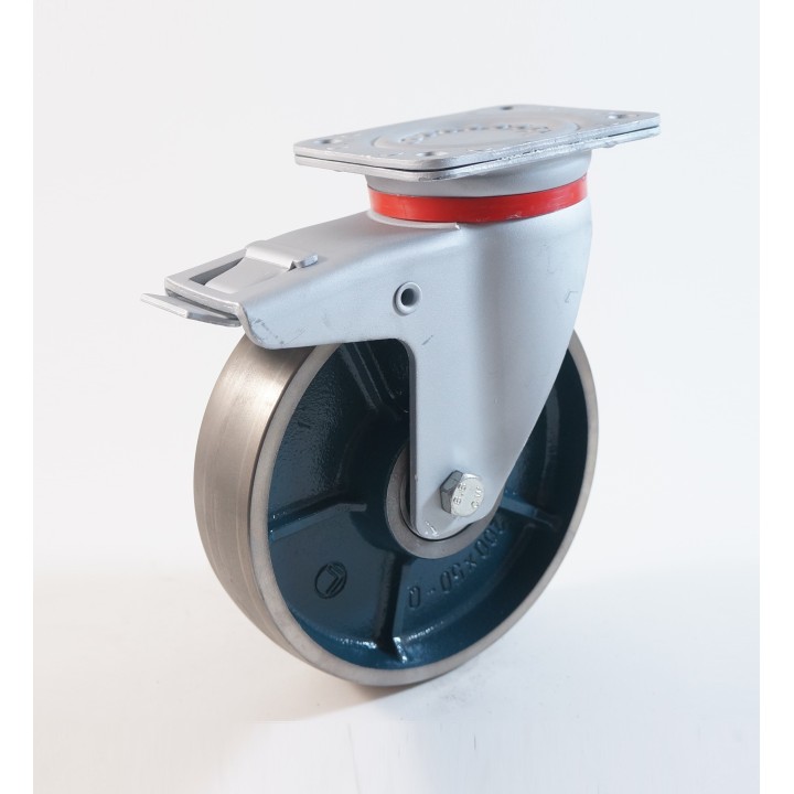 Roulette à platine renforcé, Roue en fonte, (série 60/Q)