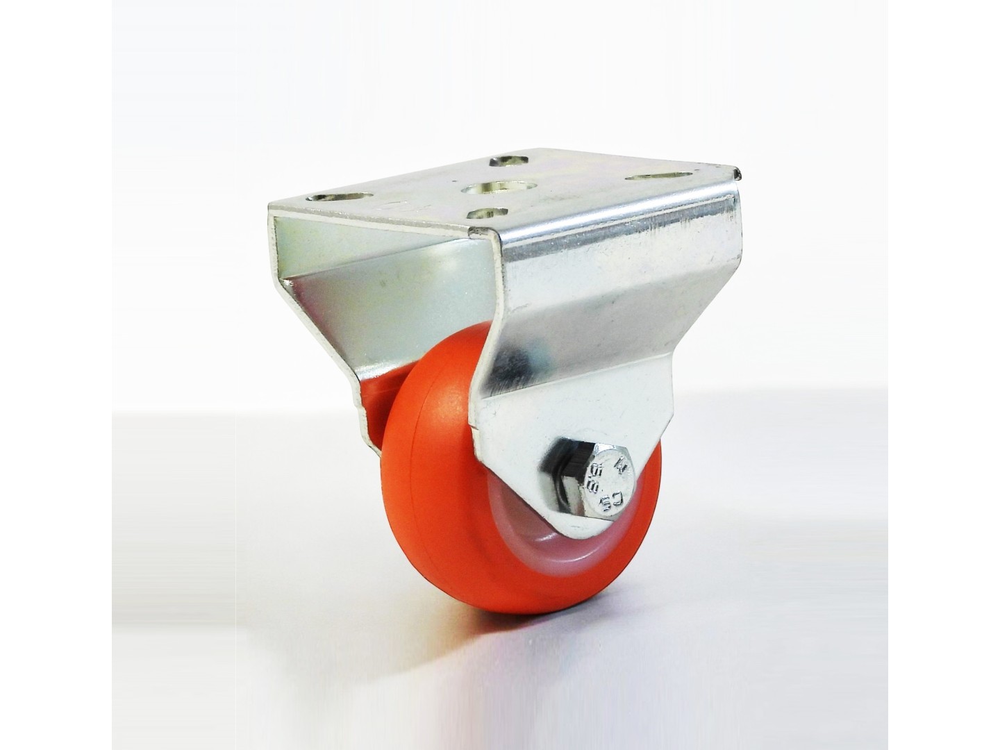 Roulette à platine surbaissé, Roue à bandage polyuréthane injecté rouge ...