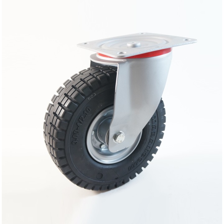 Roulette à platine, Roue pneu plein souple, (série 22/PPS)