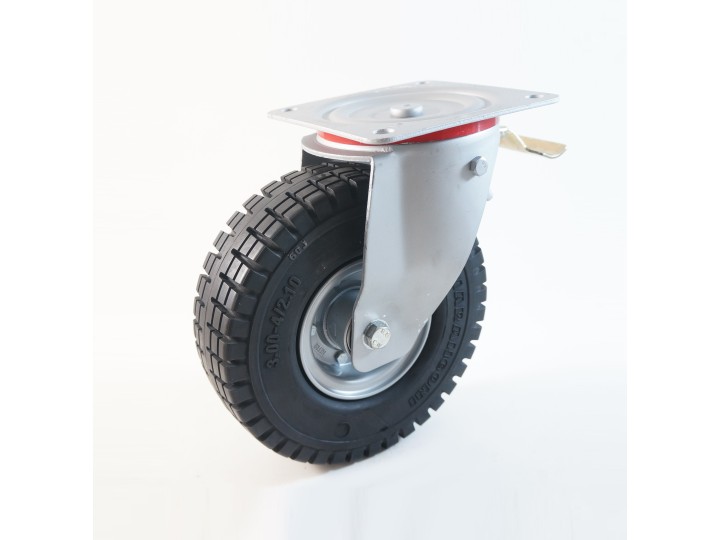 Roulette à platine, Roue pneu plein souple, (série 22/PPS)