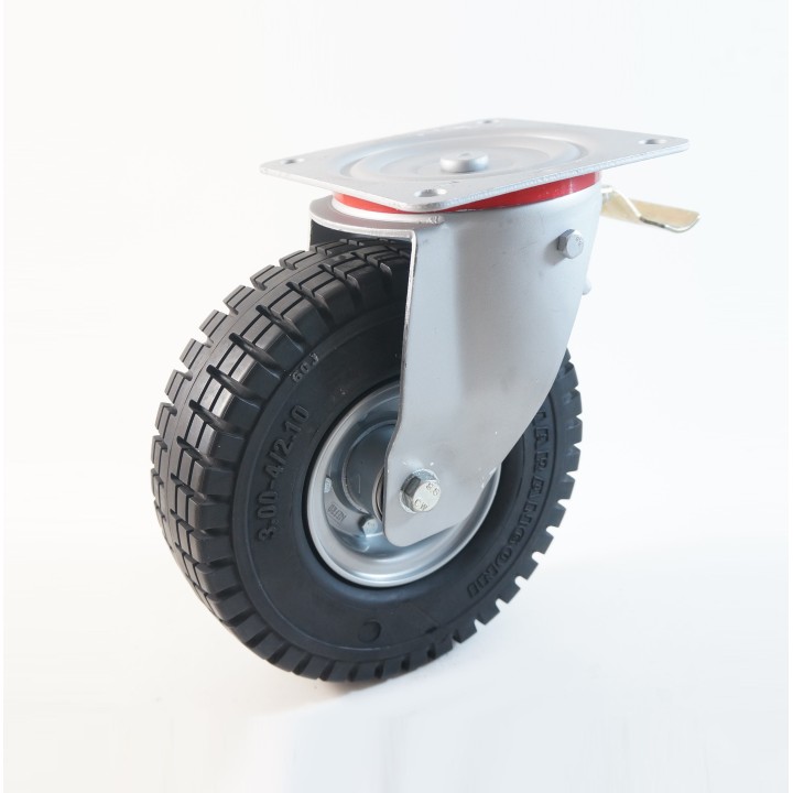 Roulette à platine, Roue pneu plein souple, (série 22/PPS)