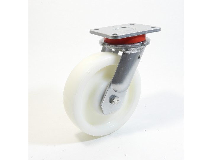 Roulette à platine extra renforcé, roue polyamide 6 blanc renforcé (série 70/PR)