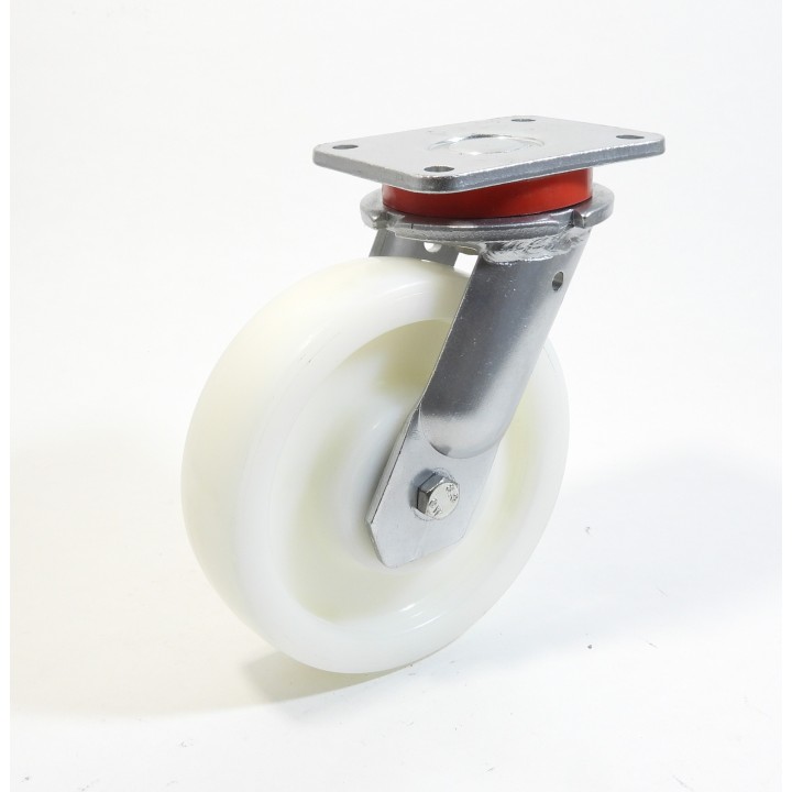 Roulette à platine extra renforcé, roue polyamide 6 blanc renforcé (série 70/PR)