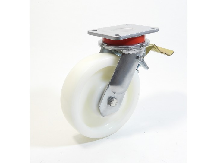 Roulette à platine extra renforcé, roue polyamide 6 blanc renforcé (série 70/PR)