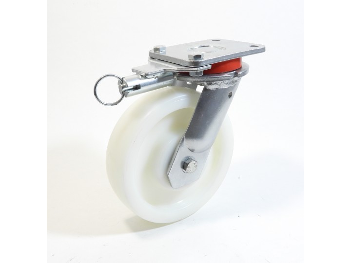 Roulette à platine extra renforcé, roue polyamide 6 blanc renforcé (série 70/PR)