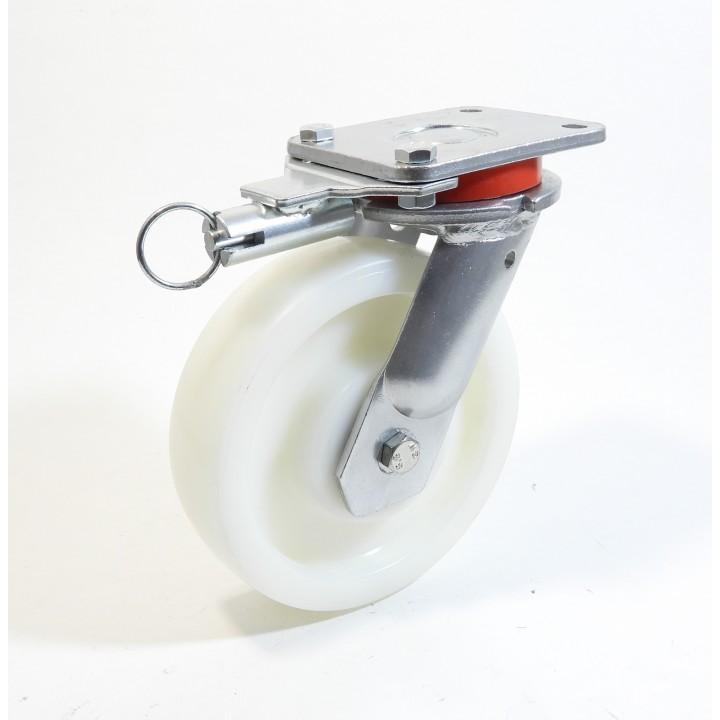Roulette à platine extra renforcé, roue polyamide 6 blanc renforcé (série 70/PR)
