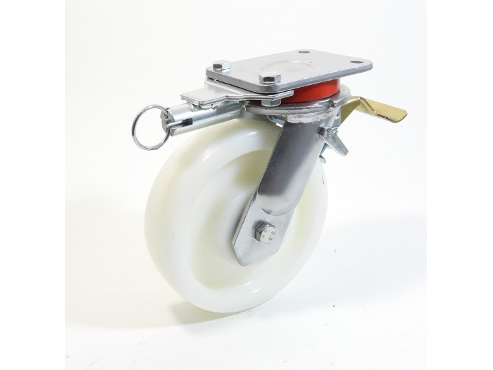 Roulette à platine extra renforcé, roue polyamide 6 blanc renforcé (série 70/PR)