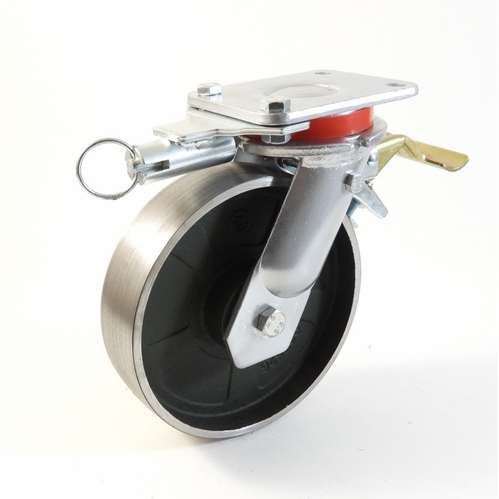 Roulette à platine extra renforcé, Roue en fonte, (série 70/Q)