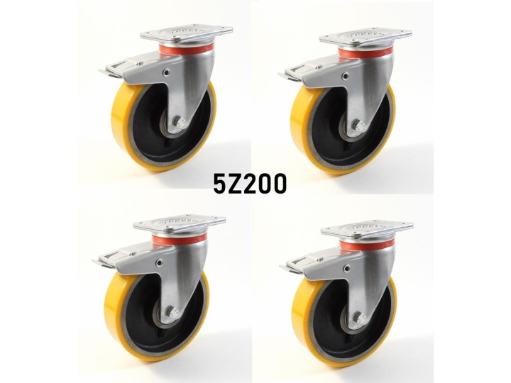 Pack composé de 4 roulettes Ø 200 mm série 2240/Z au choix