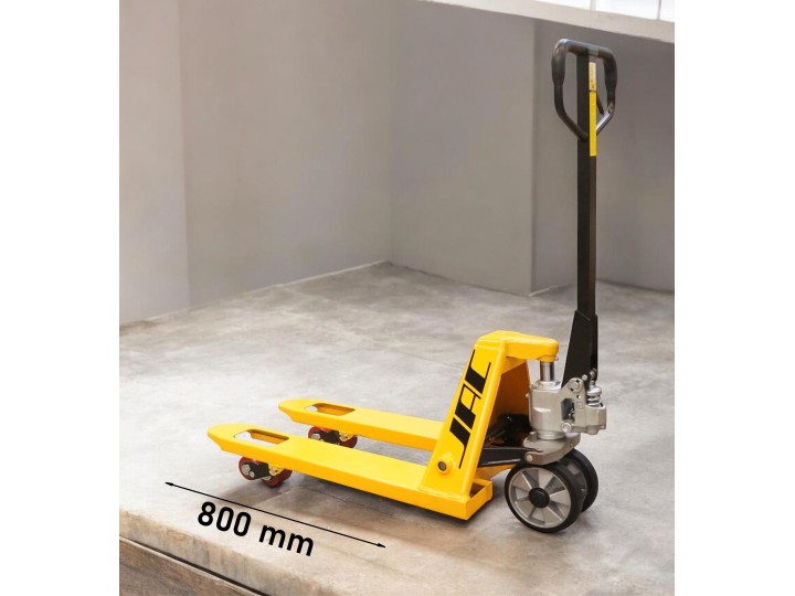 Transpalette manuel renforcé, fourches 800x540 mm, charge 2500 Kg.
