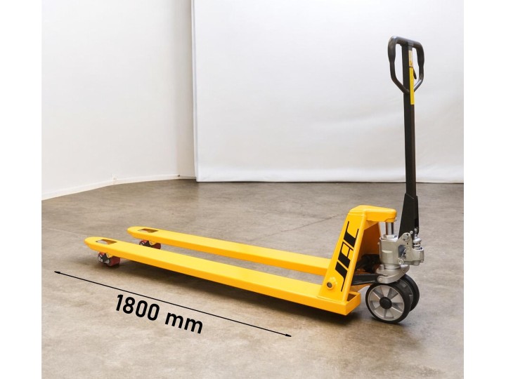 Transpalette manuel renforcé, fourches 1800x540 mm, charge 2000 Kg.