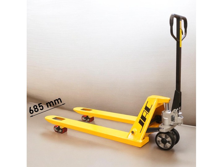 Transpalette manuel renforcé, fourches 1150x685 mm, charge 2500 Kg.