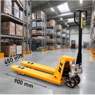 Transpalette manuel étroit , charge 2500 Kg (fourches 900 x 450)
