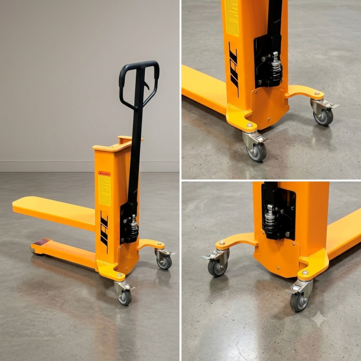Transpalette manuel mono fourche, pour ¼ de palette, charge 500 Kg