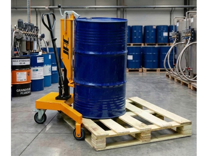 Lève fûts hydraulique charge 300 Kg