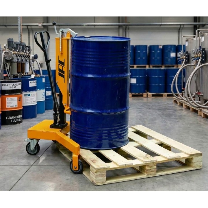 Lève fûts hydraulique charge 300 Kg