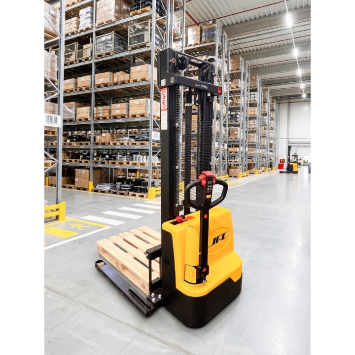 Gerbeur tout électrique à bras encadrant, charge 1500 Kg, levée 3500 mm